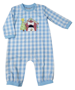 Christmas Puppy Boys Romper