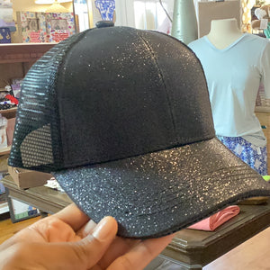 Black sparkle hat