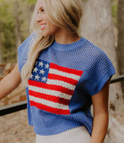 Flag knit sweater