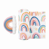Rainbow swaddle and rattle - Morgan