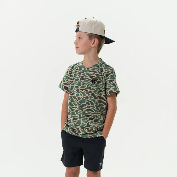 Burlebo youth retro duck camo tee