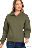 Fleece half-zip sweatshirt
