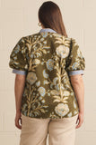 Olive Floral Denim Plus