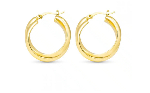 Gold Diana Polished Simple Twist Hoop