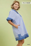 Simply Blue Stripe Plus Dress