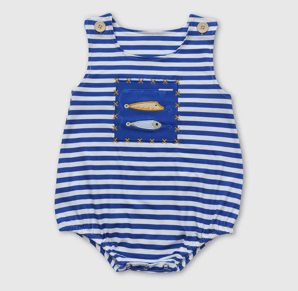 Boys Sleeveless Fishing Romper