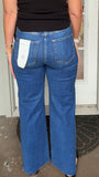 Dark HR crop wide leg jeans