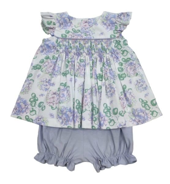 Hydrangea Smocked Bloomer Set