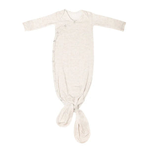 Knotted gown newborn oat-cassey