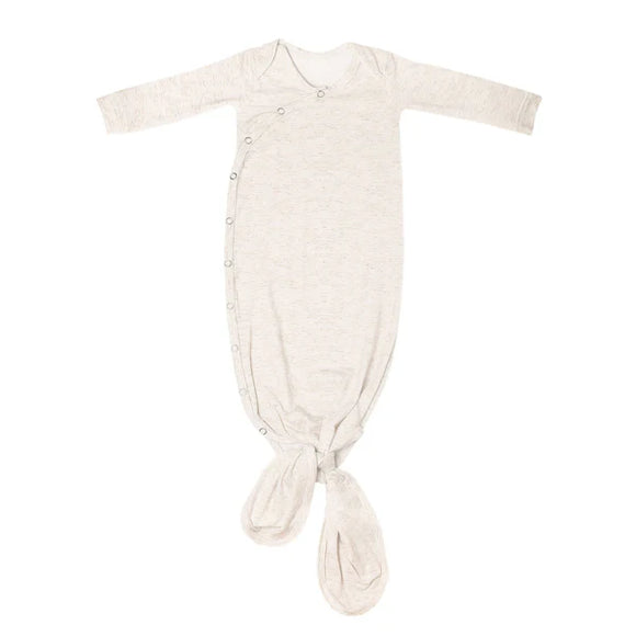 Knotted gown newborn oat-cassey