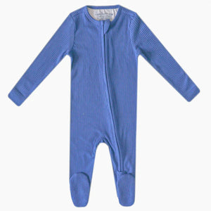 Zip up footie 3-6m indigo-cassey