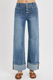 Risen High Rise Cuff Jeans