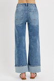 Risen High Rise Cuff Jeans