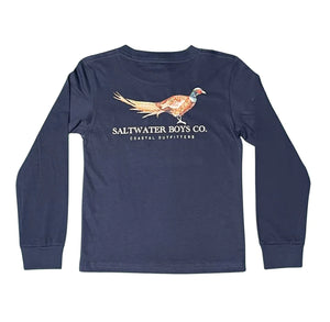 PHEASANT GRAPHIC POCKET TEE NAVY