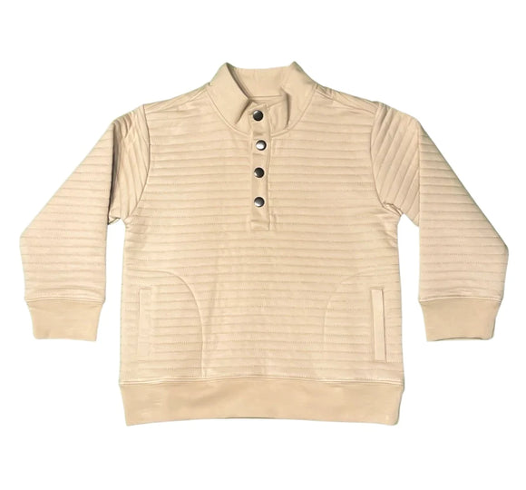 LANIER QUILTED PULLOVER SAND