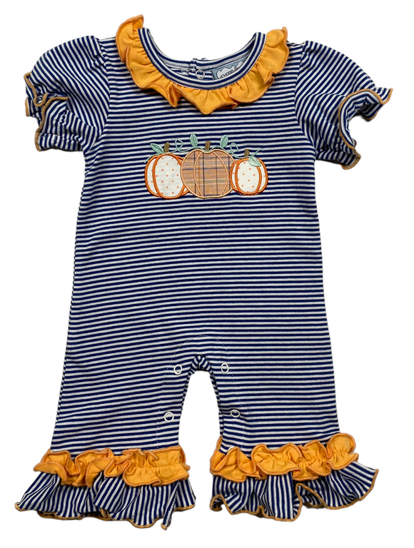 Three Sisters Pumpkin Girl Romper