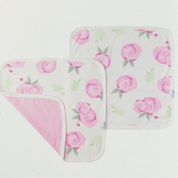 Copper pearl Grace burp cloth set (2)