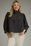 Claire Top in Black Plus