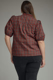 Joyful Plaid Top Plus