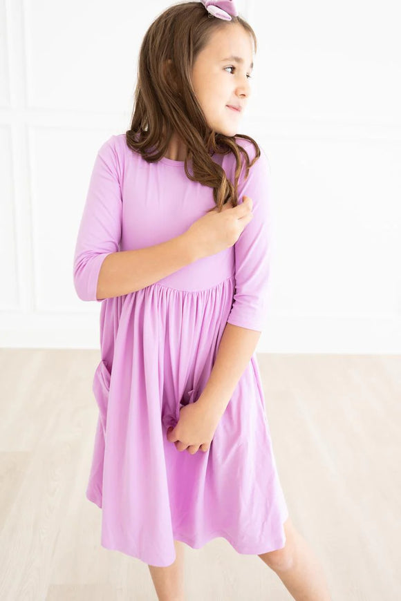 Bright Lilac Pocket Dress